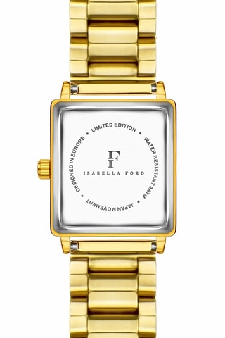 Montre à quartz en acier et diamant Charlotte