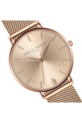 Montre à quartz en acier Gold Sky - Doré rose