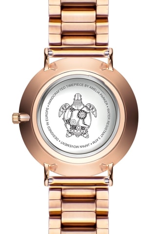 Montre à quartz en acier - Doré rose