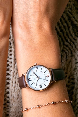 Coffret montre à quartz et bracelet Gold Sky