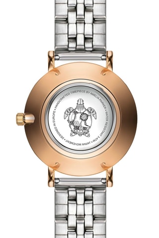 Montre à quartz en acier Petite Classique - Argenté et doré rose