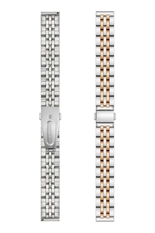 Montre à quartz en acier Petite Classique - Argenté et doré rose