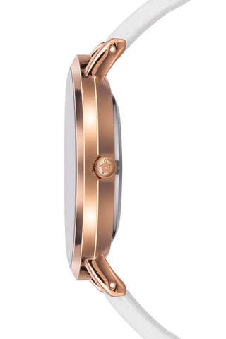 Montre à quartz en cuir et nacre