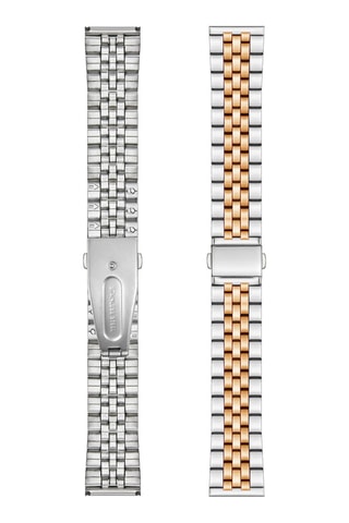Montre à quartz en acier - Doré rose et argenté