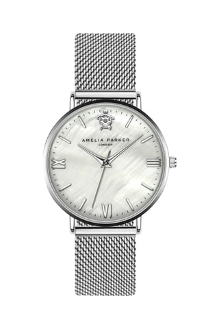 Montre à quartz en acier et nacre Oyster