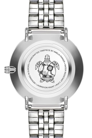Montre à quartz en acier et nacre Oyster