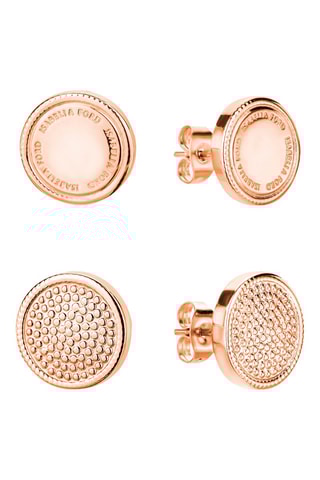 2 paires de puces Olivia - Doré rose