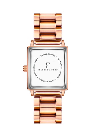 Montre à quartz en acier et diamant Elisabeth