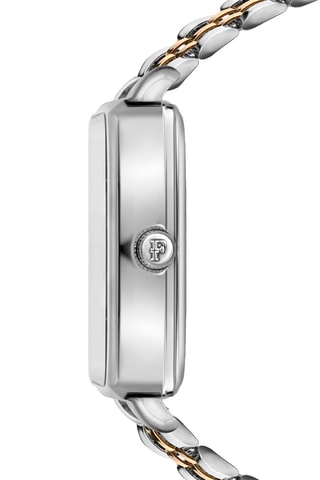 Montre à quartz en acier et diamant Morgan