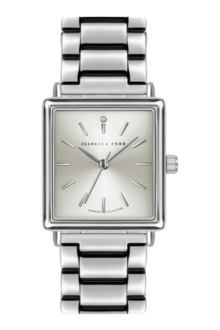Montre à quartz en acier et diamant Morgane