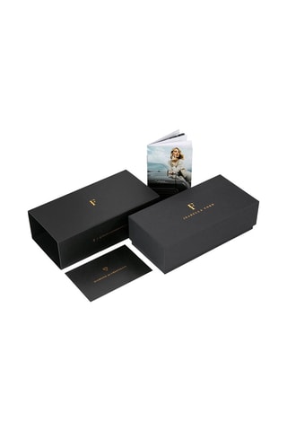 Coffret montre à quartz en acier et diamant et puces Morgane