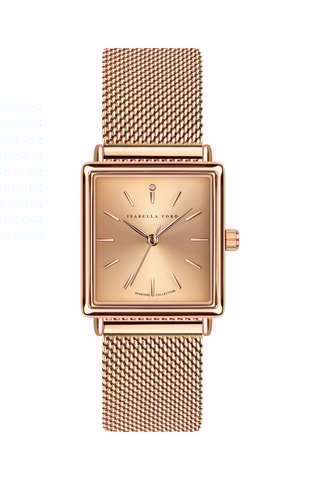 Montre à quartz en acier et diamant Adéline