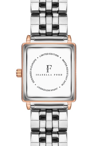Montre à quartz en acier et diamant Adeline