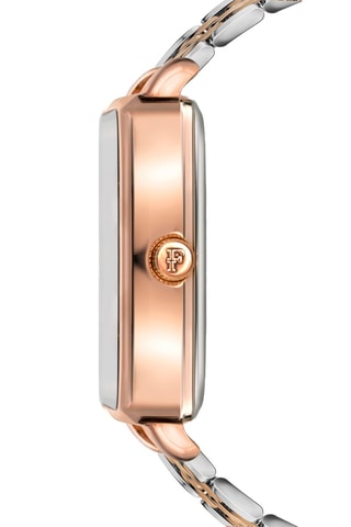 Montre à quartz en acier et diamant Adeline