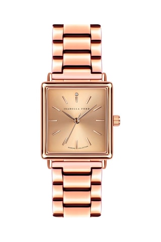 Montre à quartz en acier et diamant Adéline
