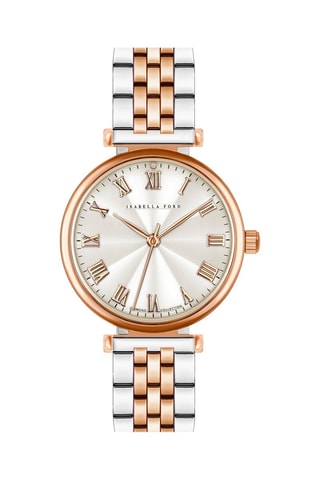 Montre à quartz en acier et diamant Victoria