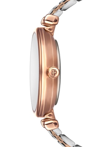 Montre à quartz en acier et diamant Victoria