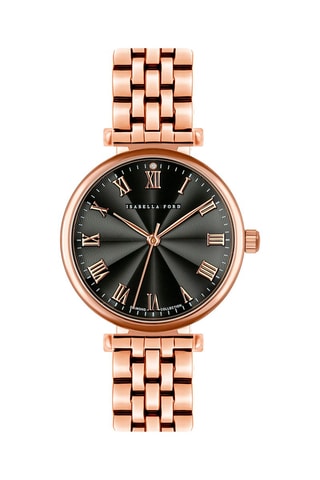 Montre à quartz en acier et diamant Louise