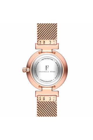 Montre à quartz en acier et diamant Zoé
