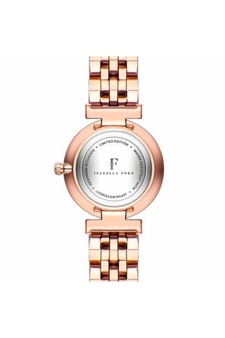 Montre à quartz en acier et diamant Zoé
