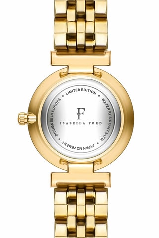 Montre à quartz en acier et diamant Nathalie
