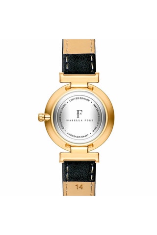 Montre à quartz en cuir et diamant Nathalie