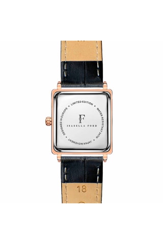 Montre à quartz en cuir et diamant Florence