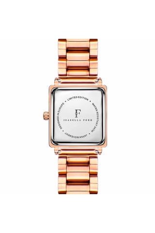 Montre à quartz en acier Florence - Doré rose