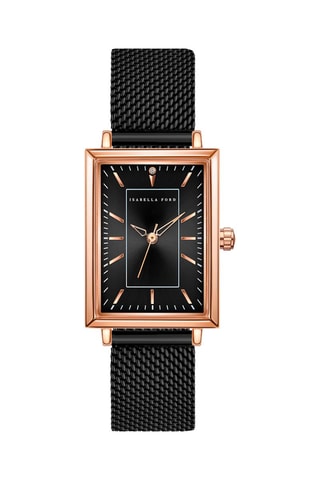 Montre à quartz en acier et diamant Odette
