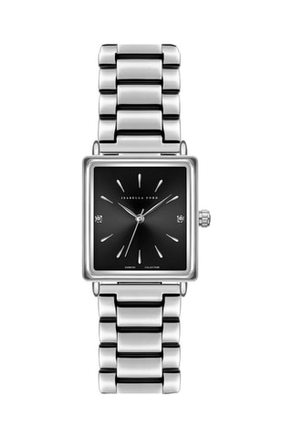 Montre à quartz en acier et diamants Lea