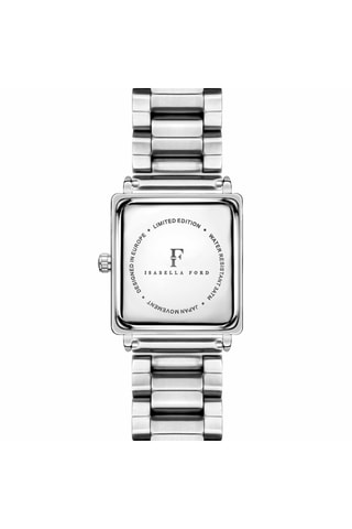 Montre à quartz en acier et diamants Lea