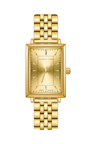 Montre à quartz en acier et diamant Élodie