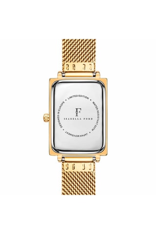 Montre à quartz en acier et diamant Luna