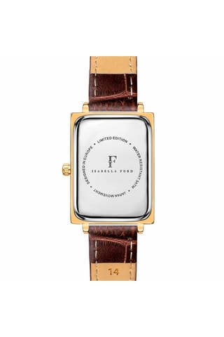 Montre à quartz en cuir et diamant Elodie