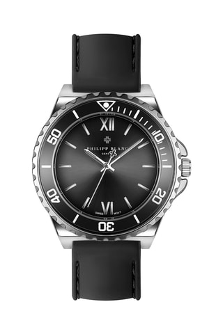 Montre à quartz en caoutchouc - Noir