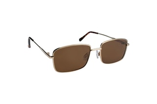 Lunettes de soleil polarisées femme 1990 - Catégorie 3 - Marron et doré