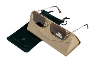 Lunettes de soleil polarisées femme 1990 - Catégorie 3 - Marron et doré