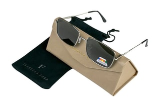 Lunettes de soleil polarisées femme 1990 - Catégorie 3 - Noir et argenté