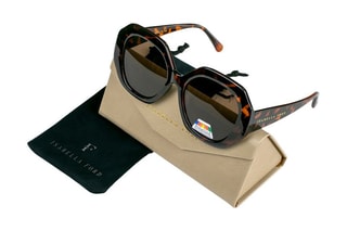 Lunettes de soleil polarisées femme Glamour - Catégorie 3 - Marron foncé et jaune foncé