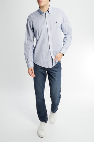 Chemise - Blanc et bleu marine