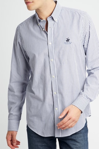 Chemise - Blanc et bleu marine