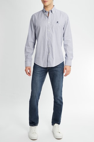 Chemise - Blanc et bleu marine