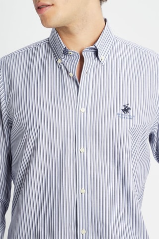 Chemise - Blanc et bleu marine