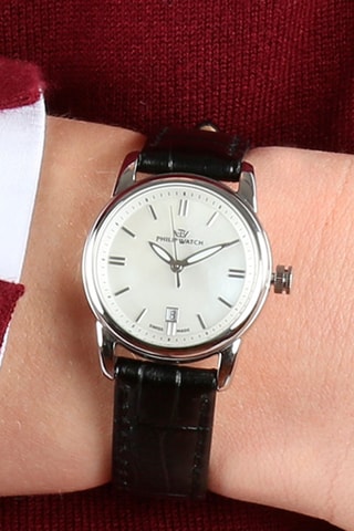 Montre à quartz en cuir Kent - Rose et argenté