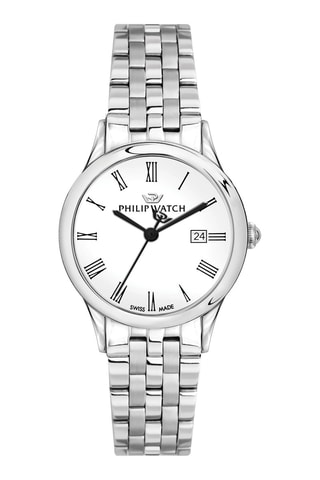 Montre à quartz en métal Marilyn - Argenté et blanc