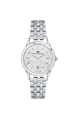 Montre à quartz en métal Marilyn - Argenté et blanc