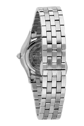 Montre à quartz en métal Marilyn - Argenté et blanc