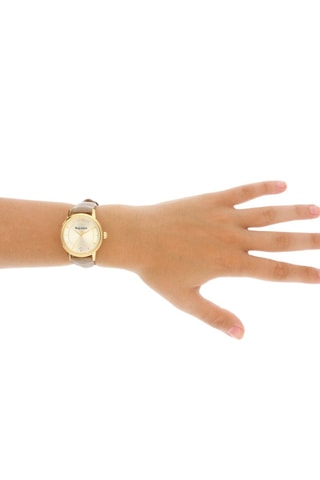Montre à quartz en cuir Grand Archive 1940 - Gris et doré