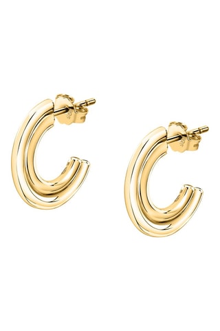 Demi-créoles - Argent plaqué or jaune