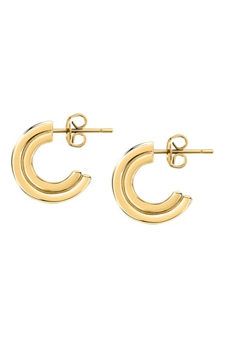 Demi-créoles - Argent plaqué or jaune